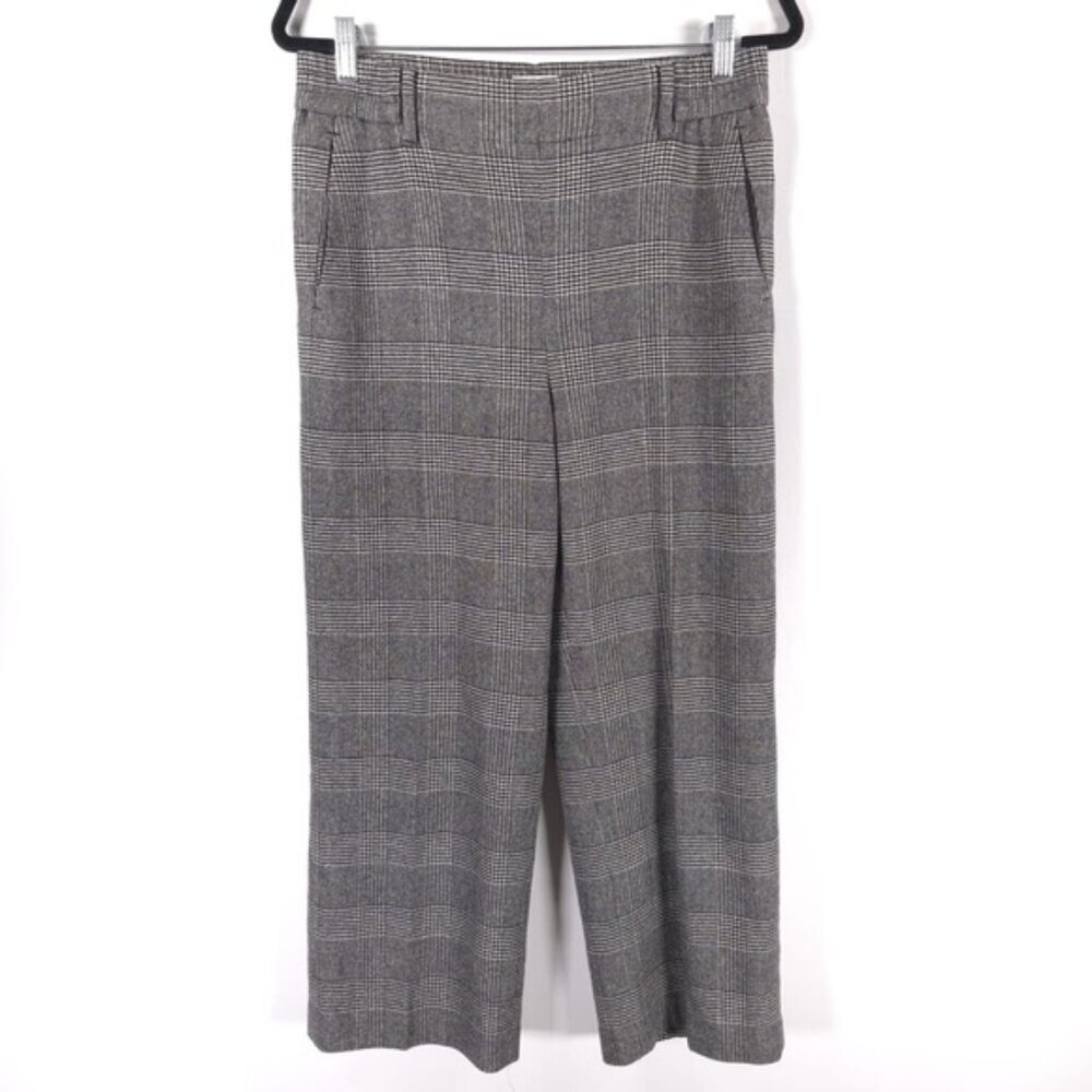 Wilfred‎ Women’s WOOL CASHMERE Blend Plaid Wide Leg Pants WFF4-6817-39 MEDIUM